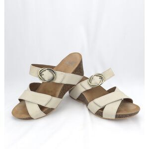 Dansko Women's Susie Slip-on Strappy Footbed Cork Wedge Sandals Size 7.5/38